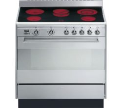 SMEG Concert 90 cm Electric Ceramic Range Cooker - Stainless Steel